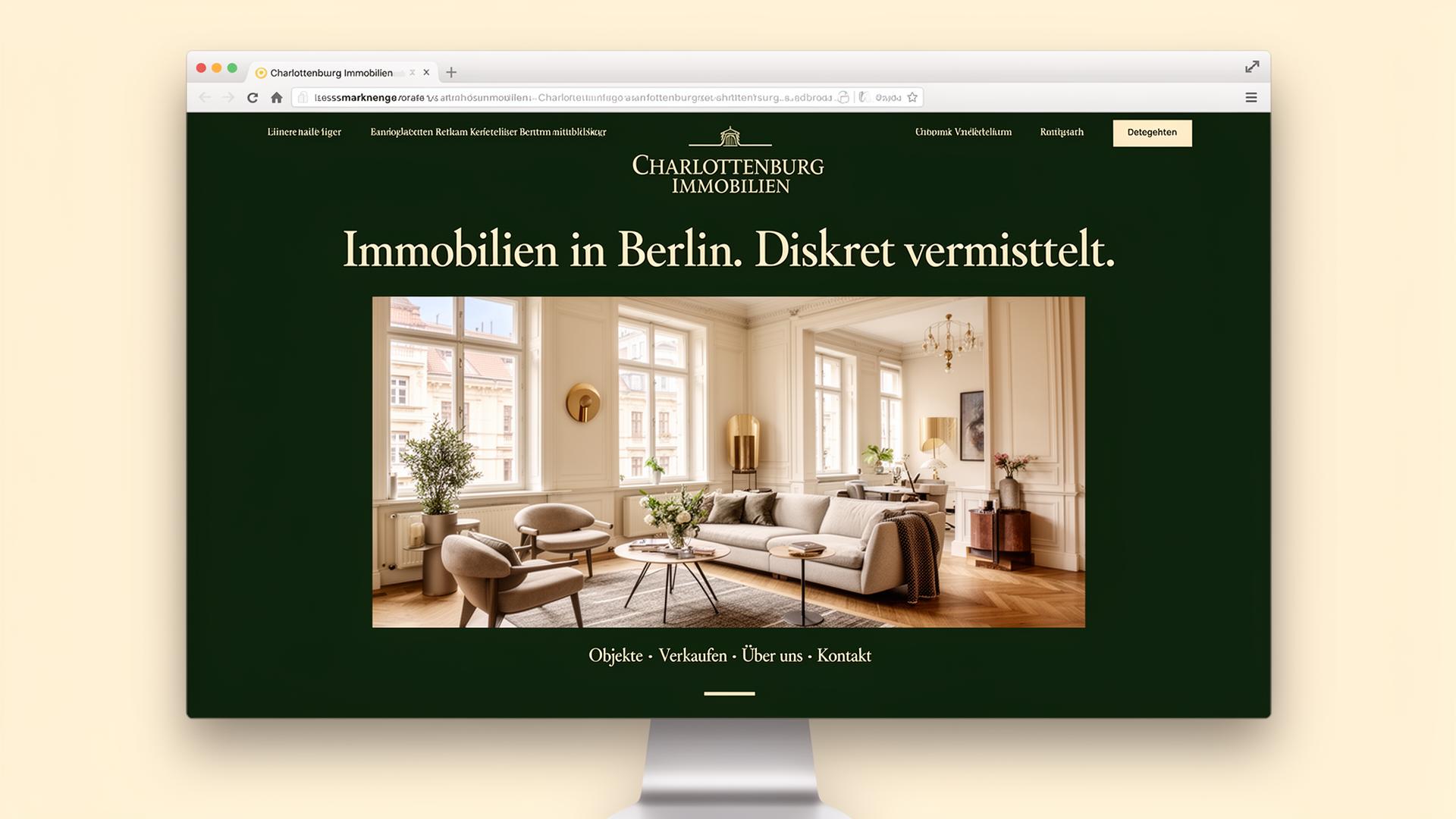 Website-Entwurf für Charlottenburg Immobilien